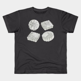 Four Snow Skin Moon Cakes (Bánh Dẻo) Kids T-Shirt